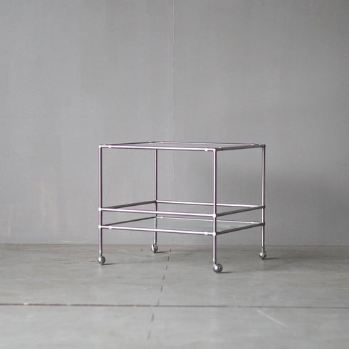 0185 ガラスシェルフ キャスター付き