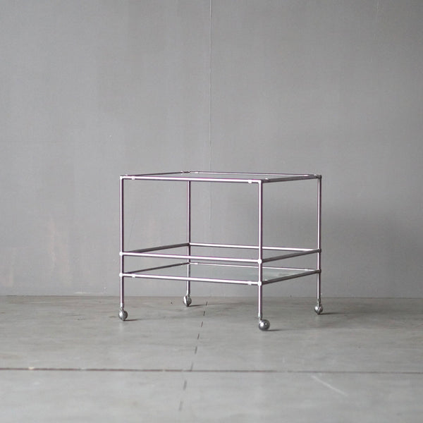 0185 ガラスシェルフ キャスター付き