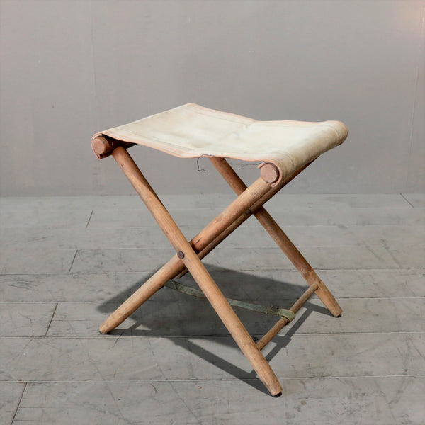 0232 アンティーク折りたたみチェア(帆布)