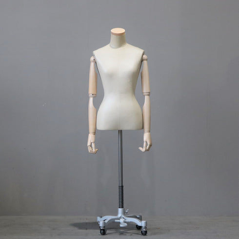 0296 合皮トルソ レディース キャスター付き 什器