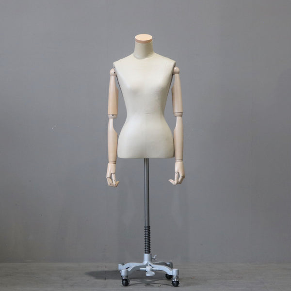 0296 合皮トルソ レディース キャスター付き 什器