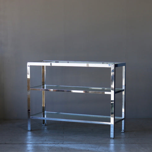 0395 スチールフレームガラスシェルフ