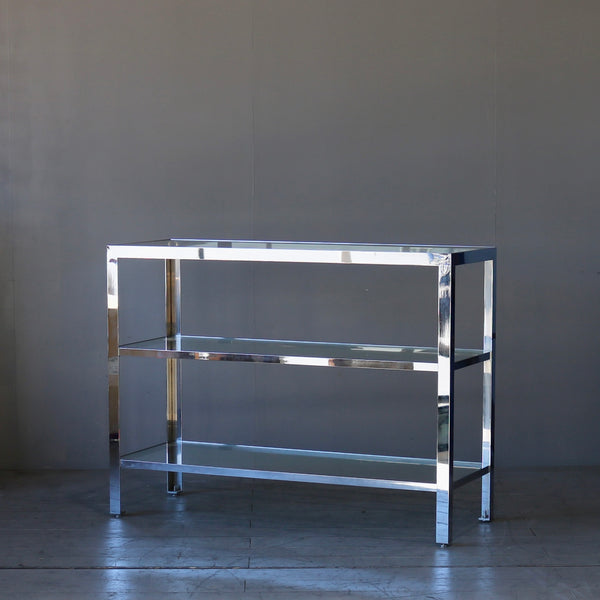 0395 スチールフレームガラスシェルフ