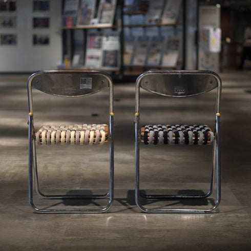 Y-07 アップサイクル折り畳みイス 2脚SET