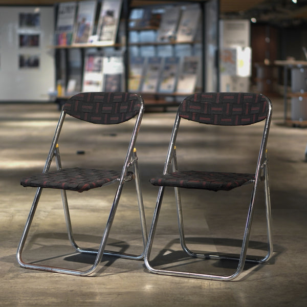 Y-08 アップサイクル折り畳みイス 2脚SET