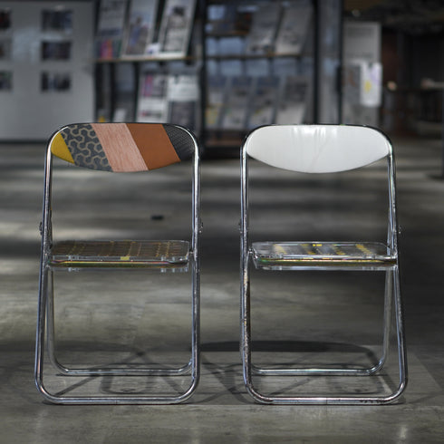 Y-05 アップサイクル折り畳みイス 2脚SET