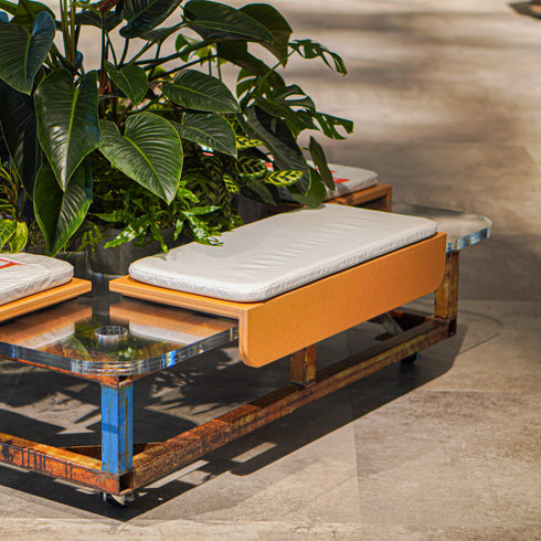 Y-16 植栽スクエアベンチ キャスター付き