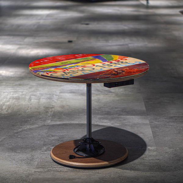 Y-21 スノーボードテーブル 円形 コンセント付き