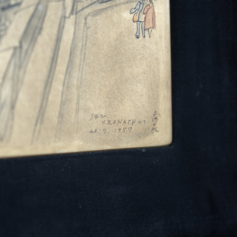 ヴィンテージ ウォールアートヨーロッパの街並み 陶板画|額装作品【配送ランクSS】【K40】