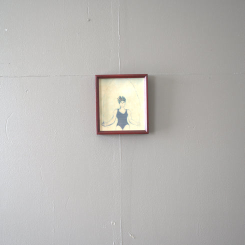 ヴィンテージウォールアート Bo Watanabe「Jumping Rope」デジタルプリント 人物画【配送ランクSS】【k42】