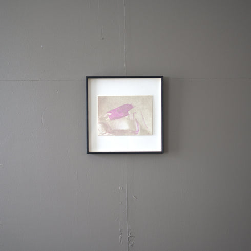 ヴィンテージウォールアート Ryo Watanabe「Diane undressing」リトグラフ 人物画 グレージュ×ピンク【配送ランクSS】【k44】