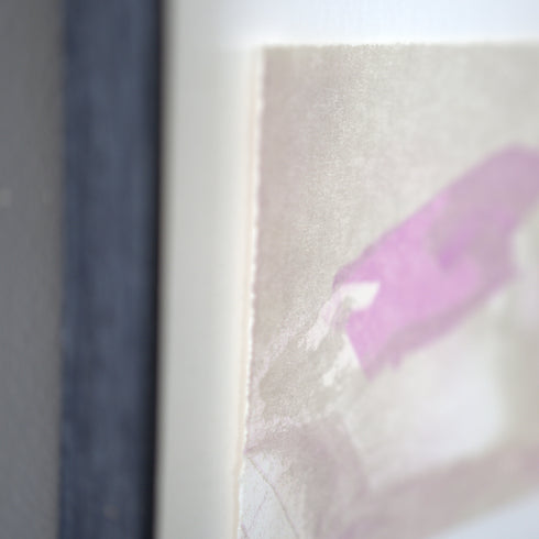 ヴィンテージウォールアート Ryo Watanabe「Diane undressing」リトグラフ 人物画 グレージュ×ピンク【配送ランクSS】【k44】