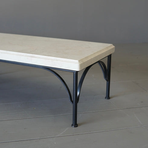 0049 ローテーブル/大理石×アイアン