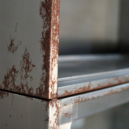 0100 ヴィンテージメタルシェルフ ライト付き