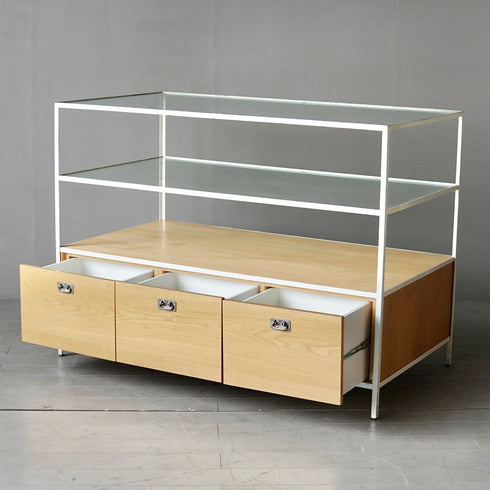 0208 収納付きガラスシェルフ