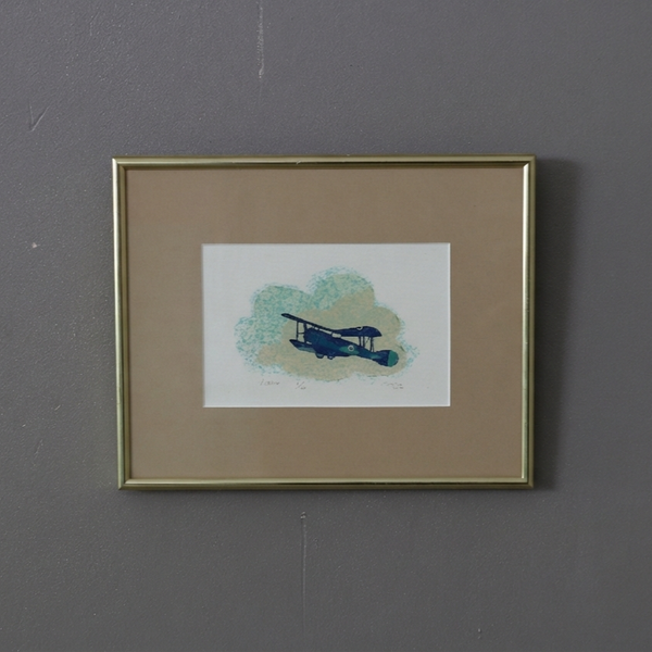 K3 リトグラフ ゴールドフレーム 飛行機