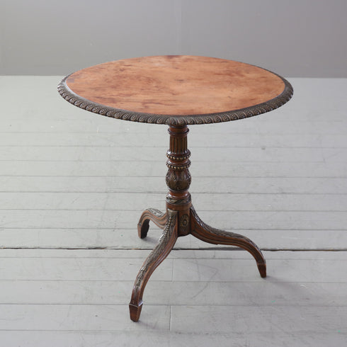 C553 オーバルサイドテーブル 折り畳み式 木製 アンティーク 高さ71㎝ 幅73㎝ 奥行54㎝