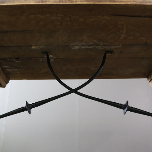 C560 テーブル ウッド×アイアン 輸入家具 高さ76㎝ 幅159㎝ 奥行78㎝