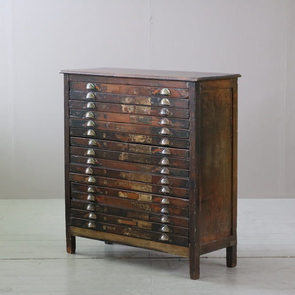 C569 16段アンティークチェスト 木製 什器 高さ97㎝ 幅91㎝ 奥行36㎝