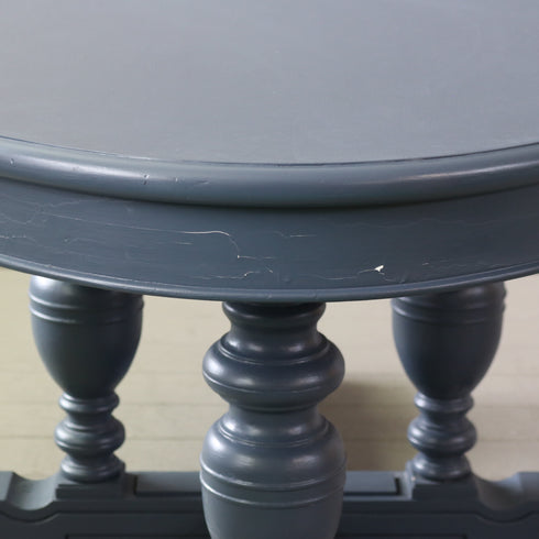 C577 オーバルテーブル 展示台 木製 什器 高さ80㎝ 幅178㎝ 奥行108㎝