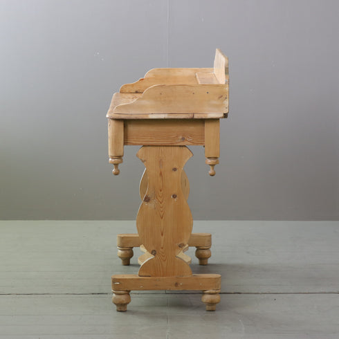 C580 アンティークデスク 木製 輸入家具 高さ97㎝ 幅98㎝ 奥行46㎝