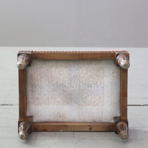 C583 フットスツール オットマン 木製 輸入家具 高さ24㎝ 幅36㎝ 奥行27㎝