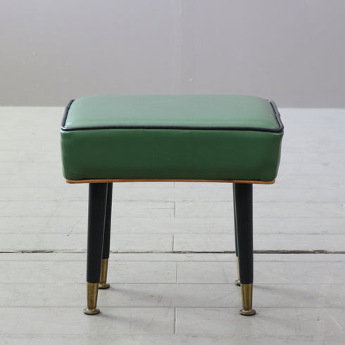 C587 レザースツール ウッド×レザー 輸入家具 高さ34㎝ 幅37㎝ 奥行30㎝