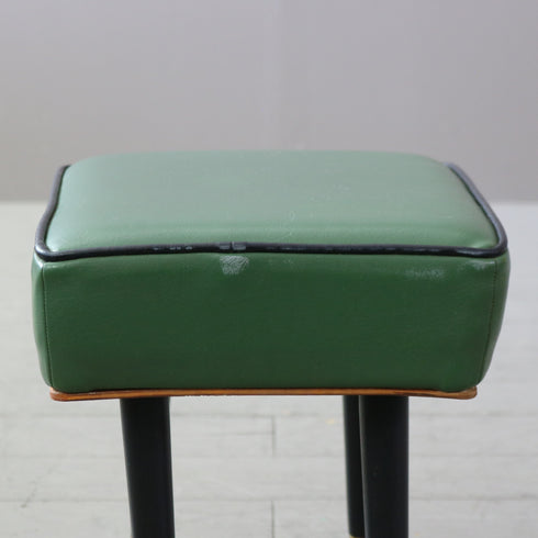 C587 レザースツール ウッド×レザー 輸入家具 高さ34㎝ 幅37㎝ 奥行30㎝