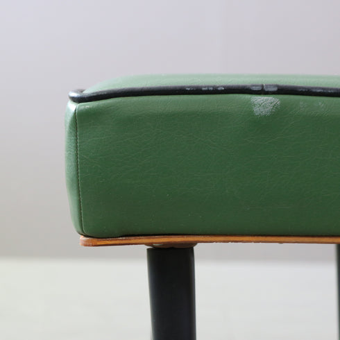 C587 レザースツール ウッド×レザー 輸入家具 高さ34㎝ 幅37㎝ 奥行30㎝