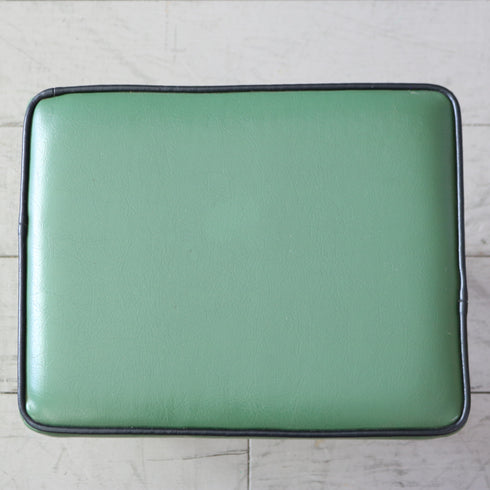 C587 レザースツール ウッド×レザー 輸入家具 高さ34㎝ 幅37㎝ 奥行30㎝