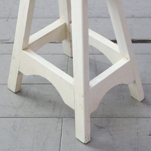 C588 レザースツール 木製 輸入家具 高さ54㎝ 幅33㎝ 奥行25㎝