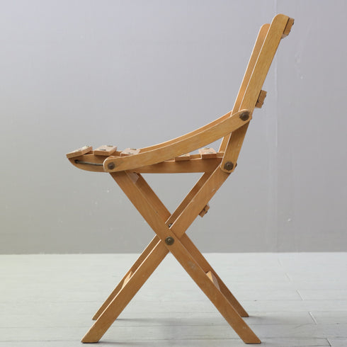 C589 折り畳みキッズチェア2脚SET 木製 輸入家具 高さ54㎝ 幅33㎝ 奥行38㎝
