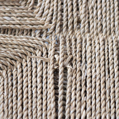 C590 編み込みフットスツール 木製 輸入家具 高さ22㎝ 幅39㎝ 奥行30㎝