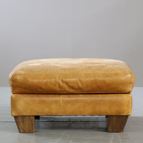 C176 オットマン ソファ レザー 高さ38㎝ 幅75㎝ 奥行64㎝