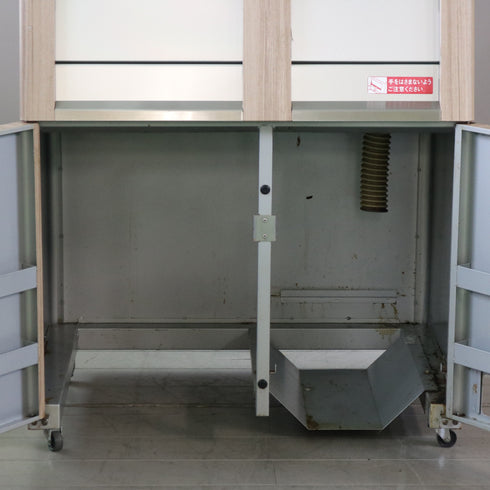 C598 業務用ダストボックス 金属製 キャスター付き 高さ103㎝ 幅84㎝ 奥行65㎝