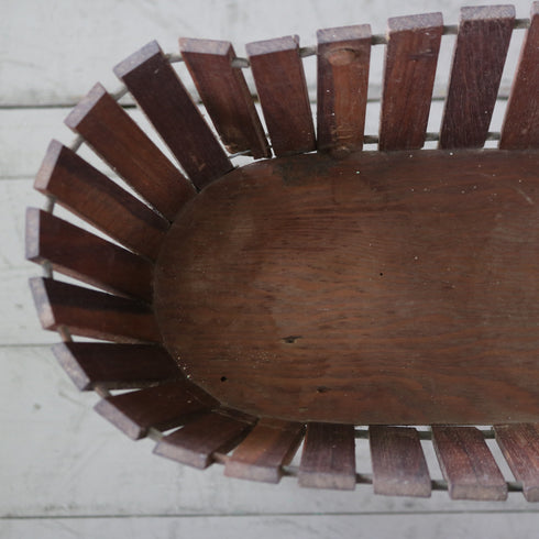 C599 プラントスタンド ウッド×アイアン 輸入家具 高さ55㎝ 幅67㎝ 奥行23㎝