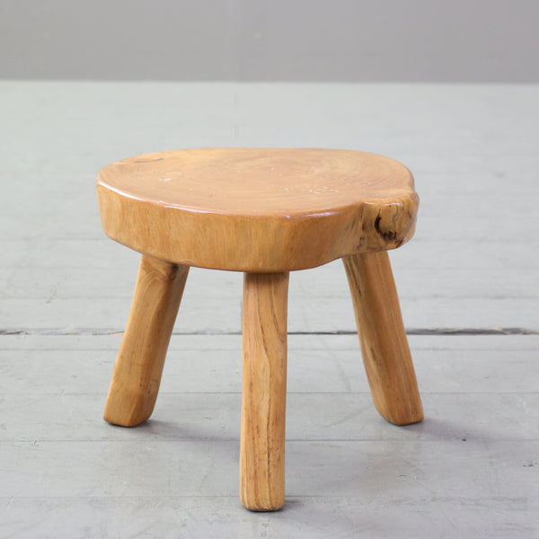 C601 丸太スツール 木製 輸入家具 高さ24㎝ 幅30㎝ 奥行29㎝
