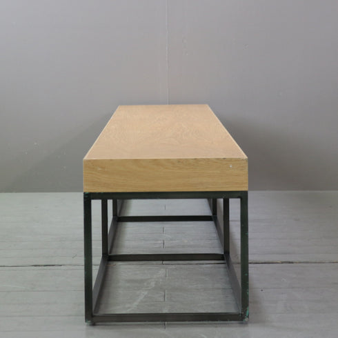 C333 ロングベンチ ウッド×アイアン 什器 高さ30㎝ 幅237㎝ 奥行き30㎝