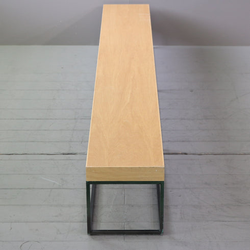 C333 ロングベンチ ウッド×アイアン 什器 高さ30㎝ 幅237㎝ 奥行き30㎝