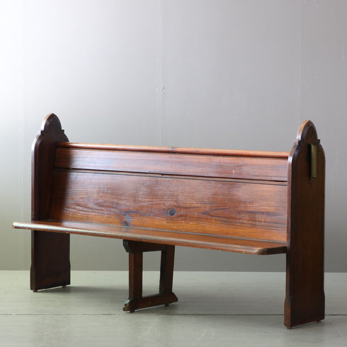 C604 チャーチベンチ 木製 輸入家具 高さ108㎝ 幅190㎝ 奥行き52㎝