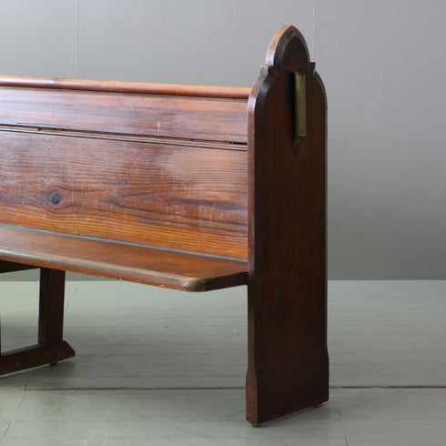 C604 チャーチベンチ 木製 輸入家具 高さ108㎝ 幅190㎝ 奥行き52㎝