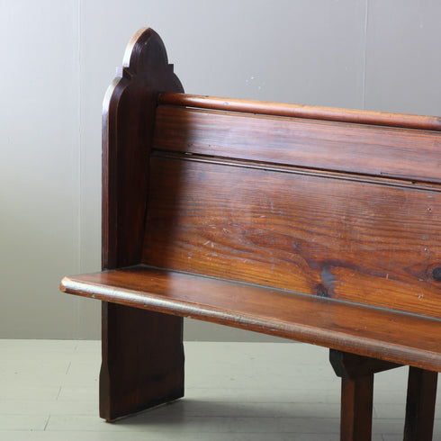 C604 チャーチベンチ 木製 輸入家具 高さ108㎝ 幅190㎝ 奥行き52㎝