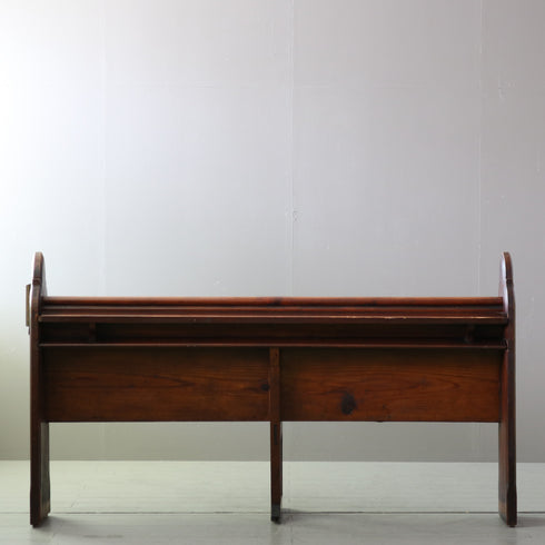 C604 チャーチベンチ 木製 輸入家具 高さ108㎝ 幅190㎝ 奥行き52㎝