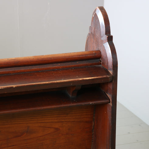 C604 チャーチベンチ 木製 輸入家具 高さ108㎝ 幅190㎝ 奥行き52㎝