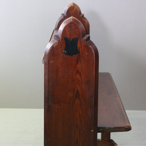 C604 チャーチベンチ 木製 輸入家具 高さ108㎝ 幅190㎝ 奥行き52㎝