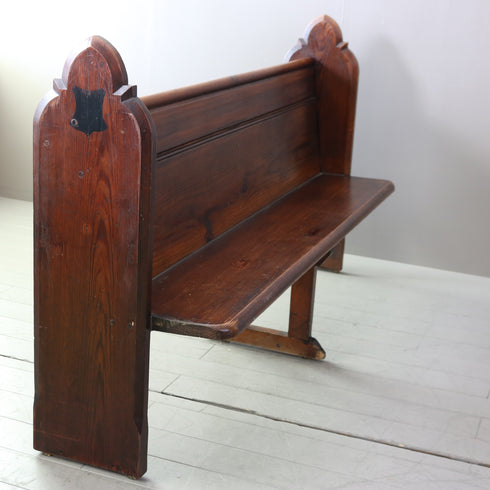 C604 チャーチベンチ 木製 輸入家具 高さ108㎝ 幅190㎝ 奥行き52㎝