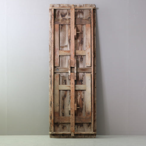 C609 アンティーク楔止め折り畳みテーブル 木製 輸入家具 高さ75㎝ 幅199㎝ 奥行き70㎝