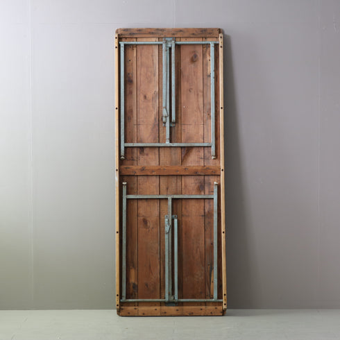 C610 アンティーク折り畳みテーブル ウッド×アイアン 輸入家具 高さ70㎝ 幅180㎝ 奥行き68㎝