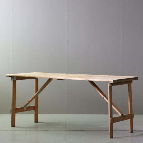 C611 アンティーク折り畳みテーブル 木製 輸入家具 高さ75 ㎝幅179㎝ 奥行き68㎝