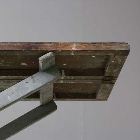 C612 アンティーク組み立て式折り畳みテーブル 木製 輸入家具 高さ83㎝ 幅182㎝ 奥行き53㎝